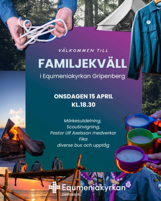 Familjekväll tillsammans med Scouterna 15 april