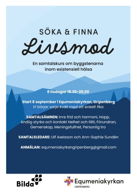 Söka finna Livsmod